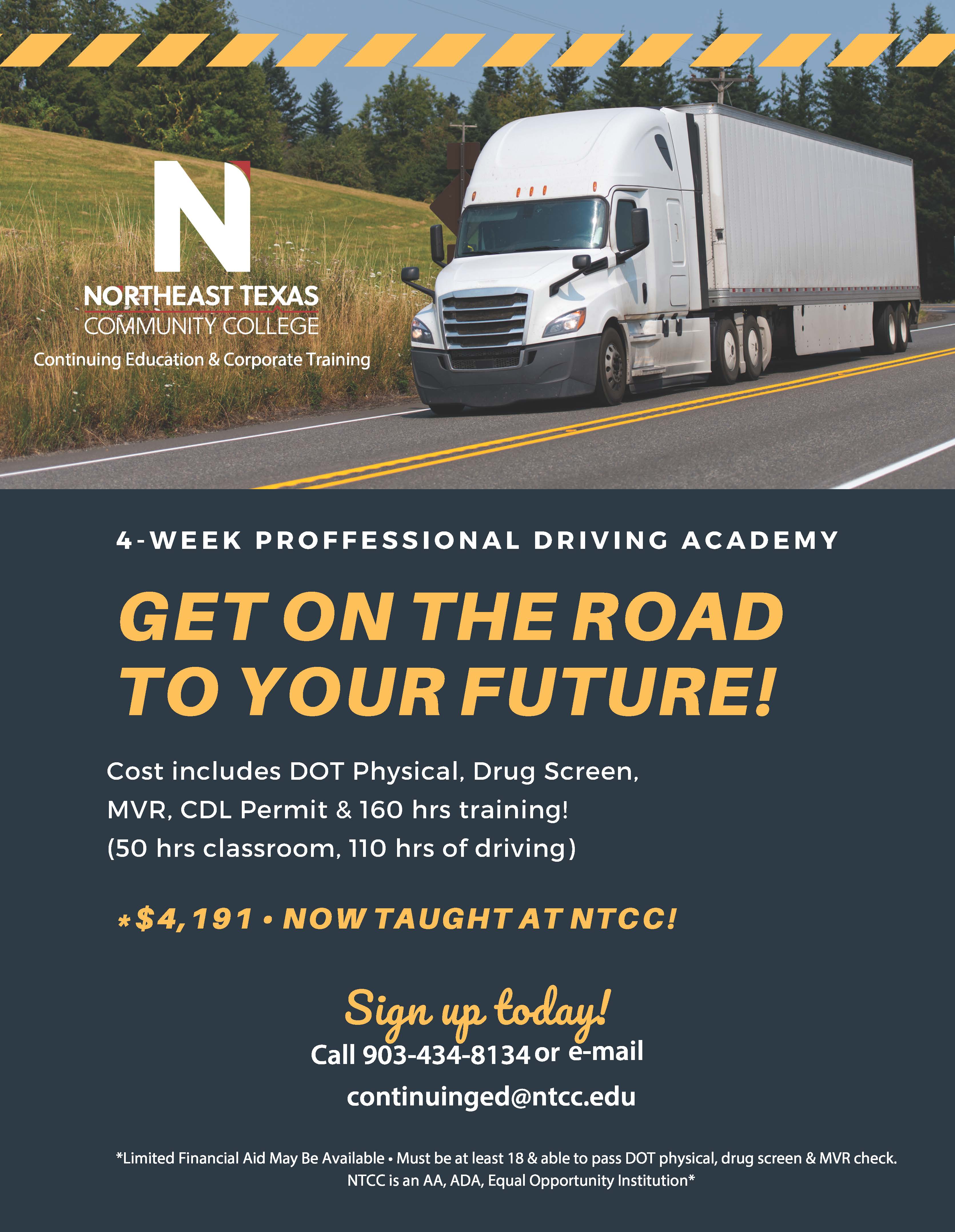 Professional Driving Academy Northeast Texas Community College